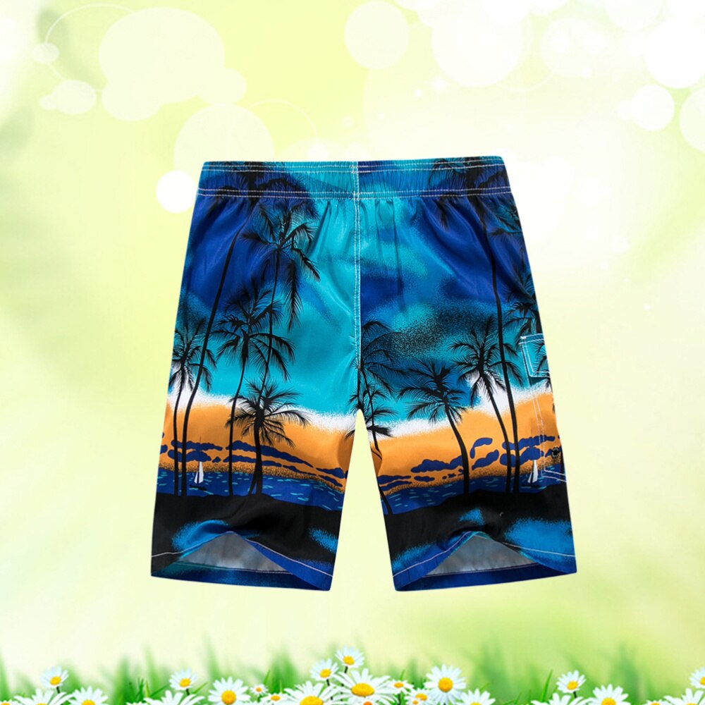 Lässige herren-strand- und surfshorts, badeshorts mit individuellem stil (blau)