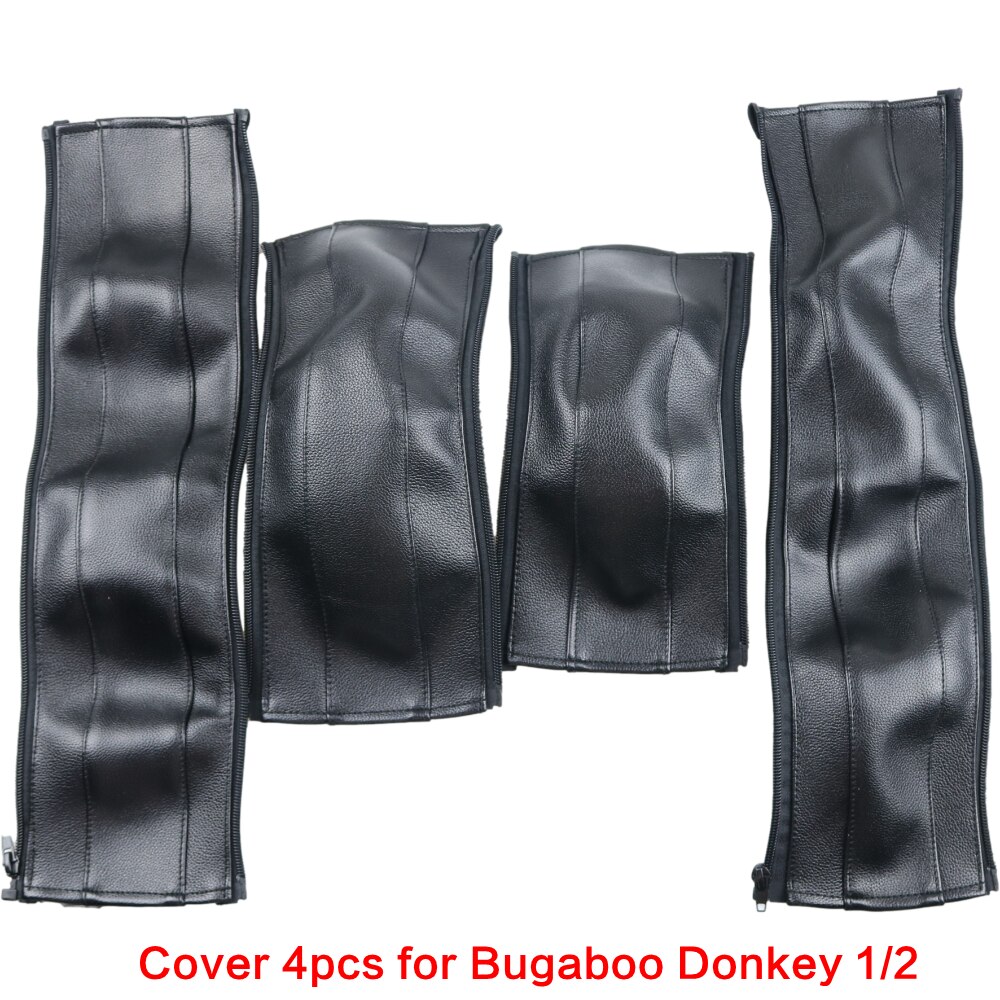 Coperture in pelle Pu per Bugaboo asino 1 2 3 passeggino carrozzina braccioli custodia protettiva maniglie coperture Bumber passeggini accessori: donkey1 2 4pcs black