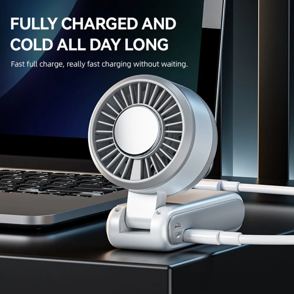 JISULIFE Ventilateur turbo portable [18 h de temps de refroidissement maximum], 6000 mAh rechargeable par USB, petit ventilateur de poche avec 5 vitesses pour voyage/extérieur/maison/bureau – Noir