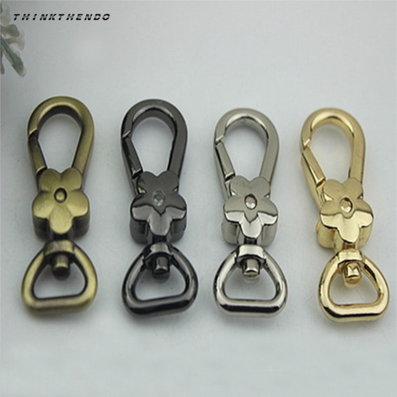 Zinc Alloy Bag Buckle Hook Flower Lobster Clasps Swivel Trigger Clips Snap Hooks Bag Key Rings Keychains Bag Parts