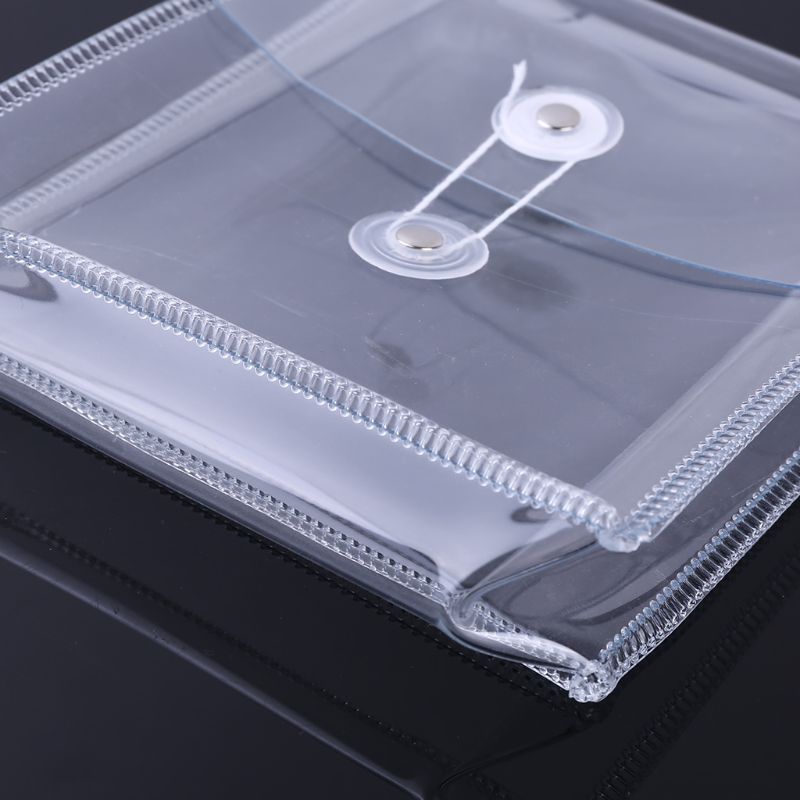 Multifunctional Transparent PVC Winding Storage Bag File Folder Makeup Organizer Y51A