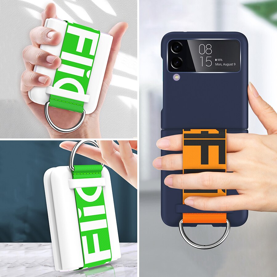 Schutzhülle mit armbandring für samsung Galaxis z kippen 3 5g stoßfest, luxuriös, mit schnalle, robustem, mattem pc-Startseite für kippen 3