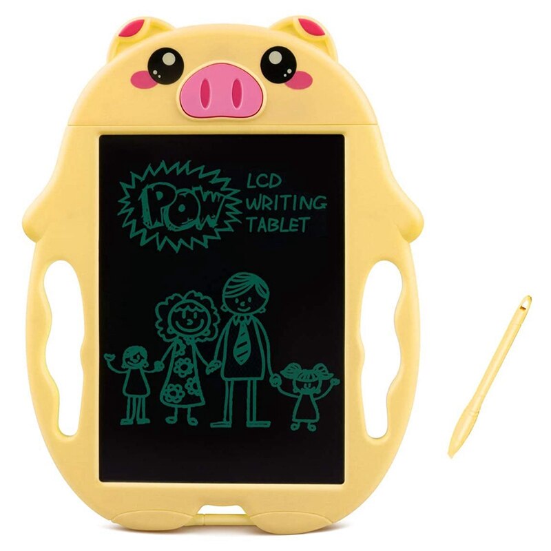 9 Inch Lcd Schrijven Tabletten Kleurrijke Bericht Tekening Leuk Voor Kinderen: Yellow