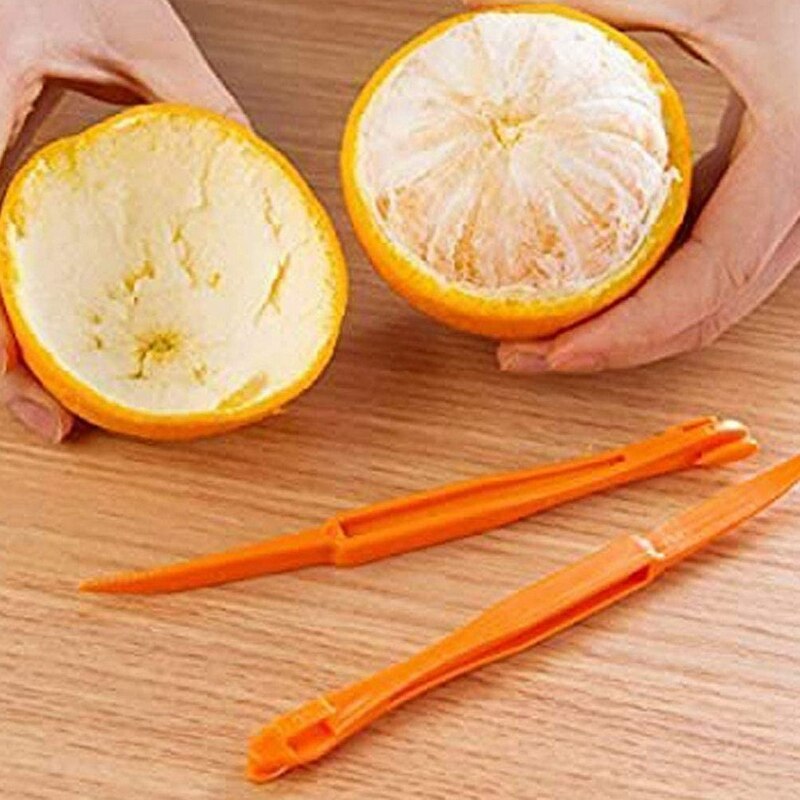 Outils d'éplucheur d'orange coupeur d'épluche d'agrumes en plastique facile trancheuse de fruits coupeur citron éplucheur ouvre-fruits