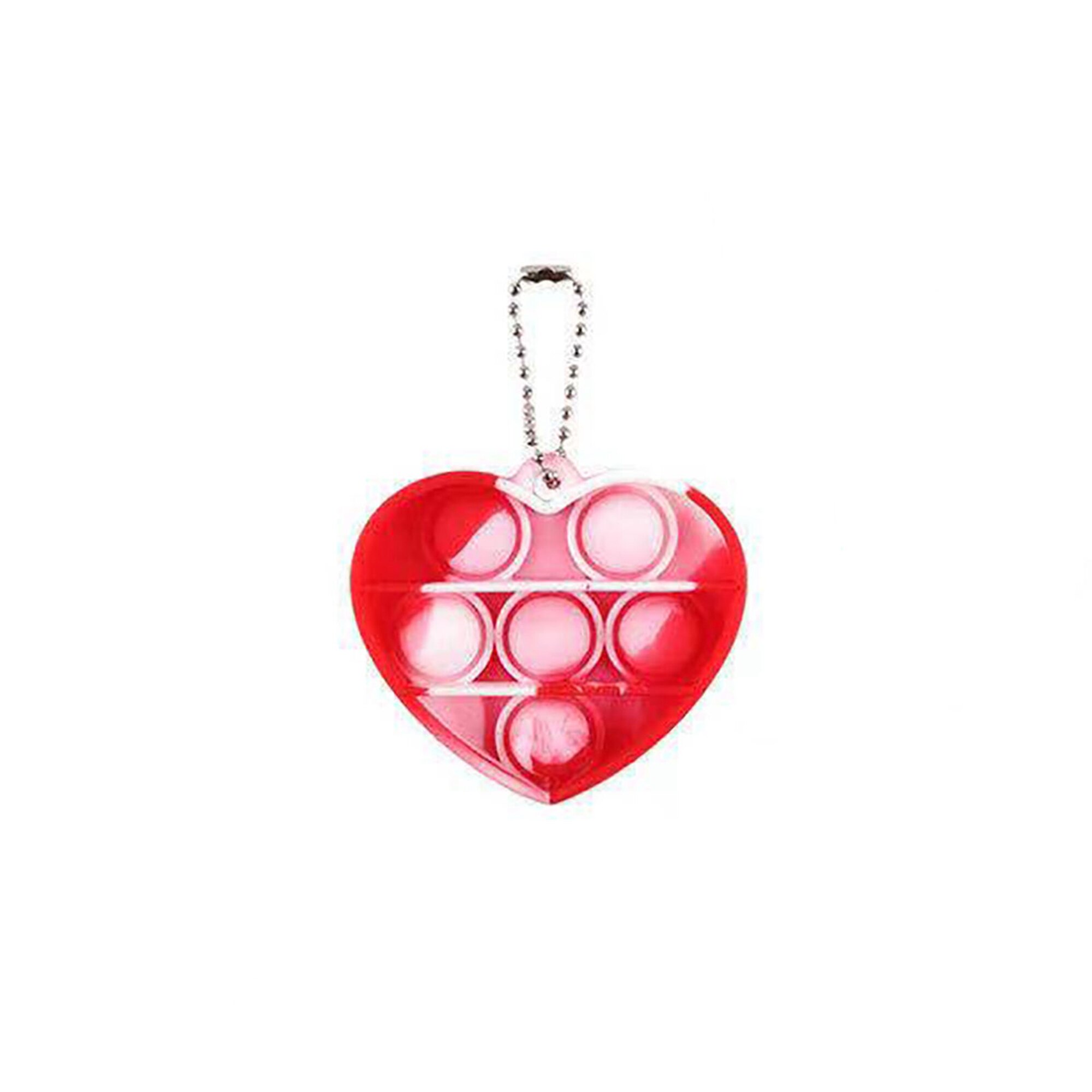 Push Pop Bubble Fidget Toy Heart Shape Sensory Toy Keychain Stress Relief Anti-Anxiety Tool Antistress Toys For Adults