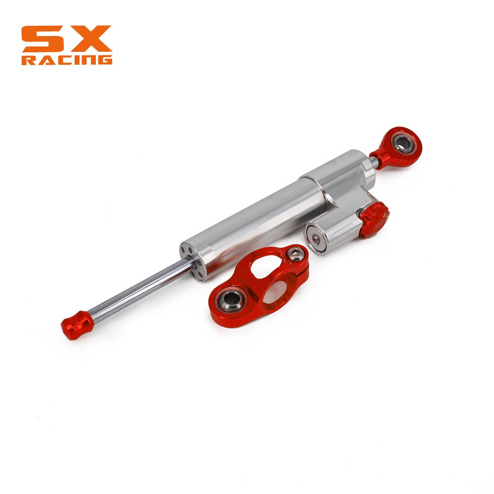 Motorcycle Steering Damper Stabilizer Bracket For DUCATI 696 796 795: Silver Red