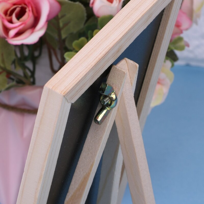 Desktop Message Board Blackboard Wood Tabletop Chalkboard Double Sided Blackboard School Supplies