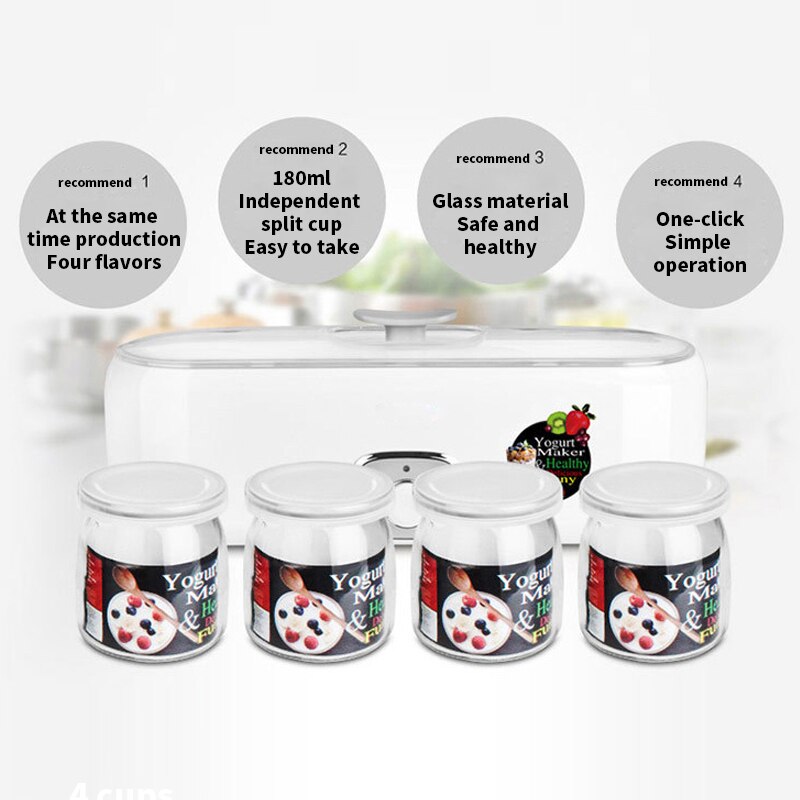Nsn601 Household Glass Cup Homemade Yogurt Automatic Yogurt Machine Diy Yogurt Machine Dairy Fermentation Machine