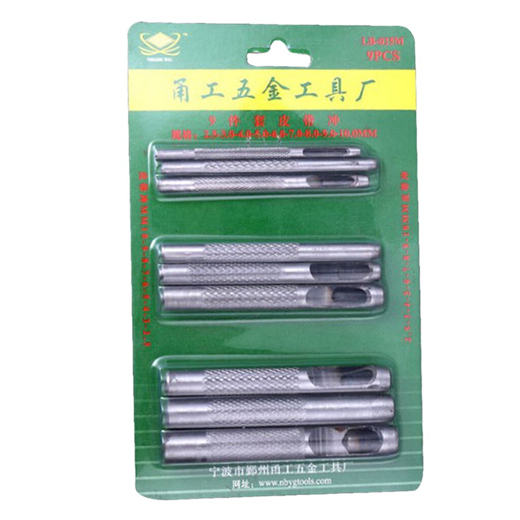 Round Hollow Hole Punch Cutter Tool For Leather Watch Bands Belts Canvas