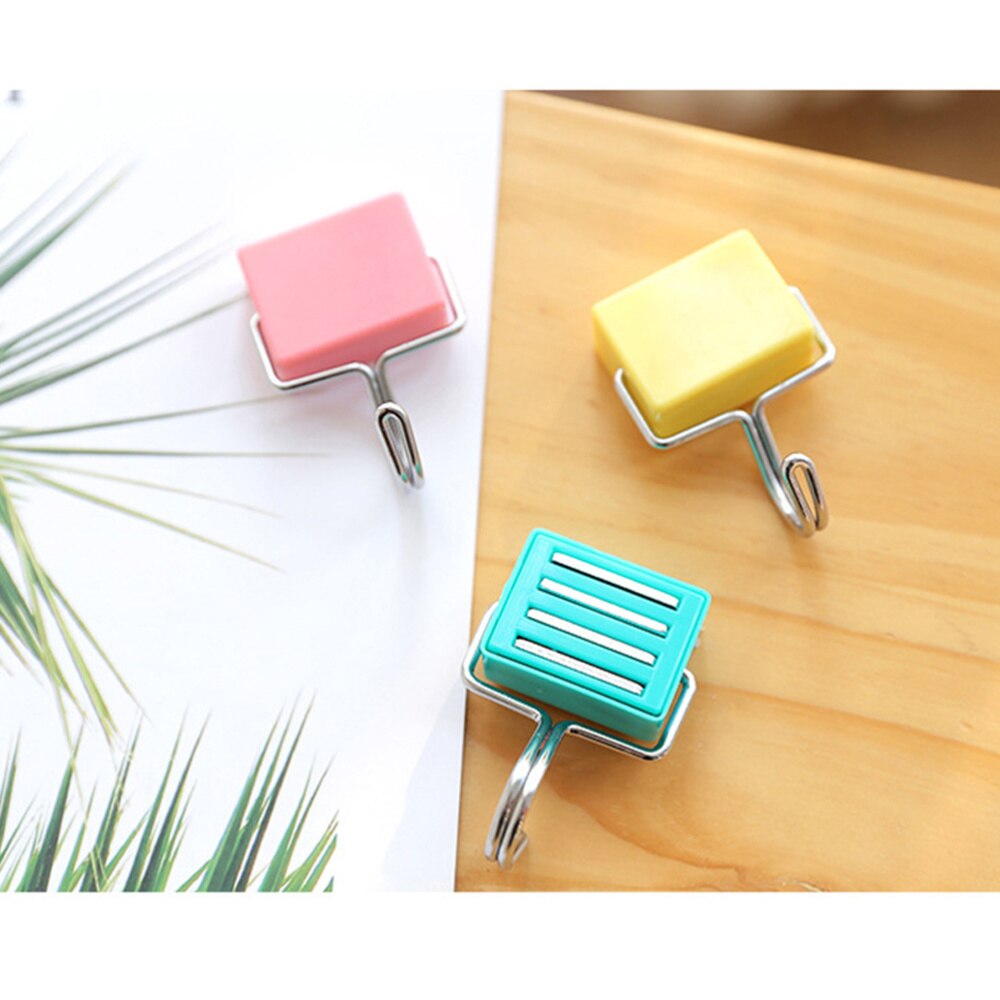 2 Pcs Super Suction Magnetic Hooks Kitchen Refrigerator Powerful Magnet Hanging Hooks (Yellow)