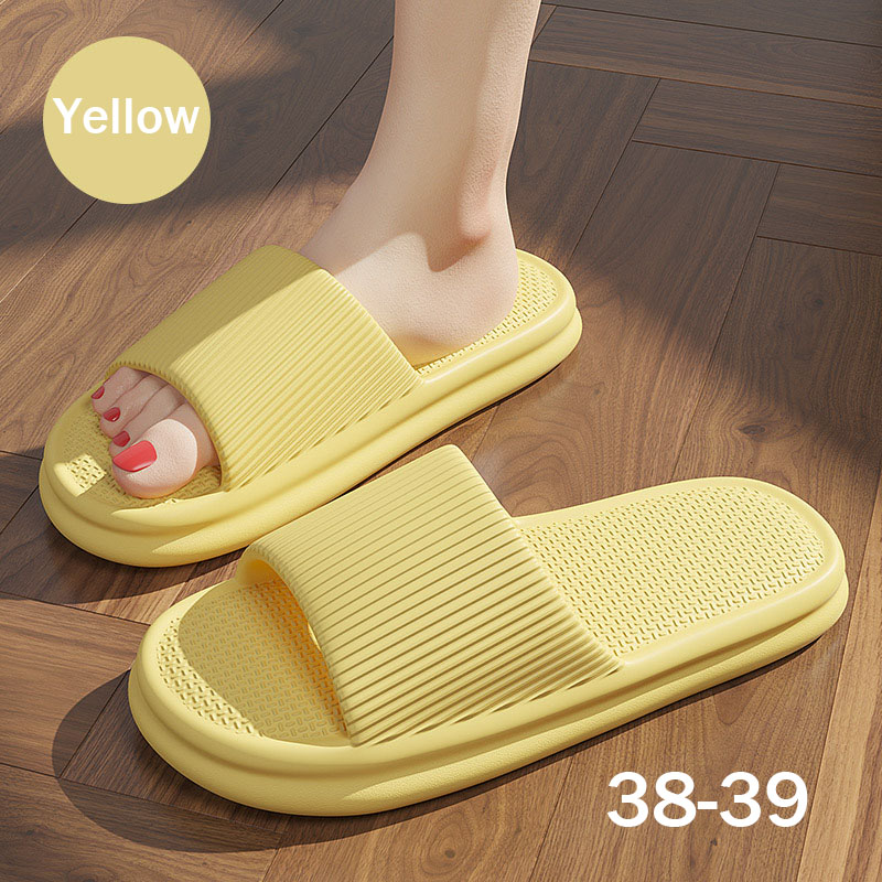 Xiaomi Youpin Thick Platform Women Bathroom Home Slippers Cloud Slippers Soft Sole EVA Indoor Slides Sandals Summer Non-slip Mi: Pink