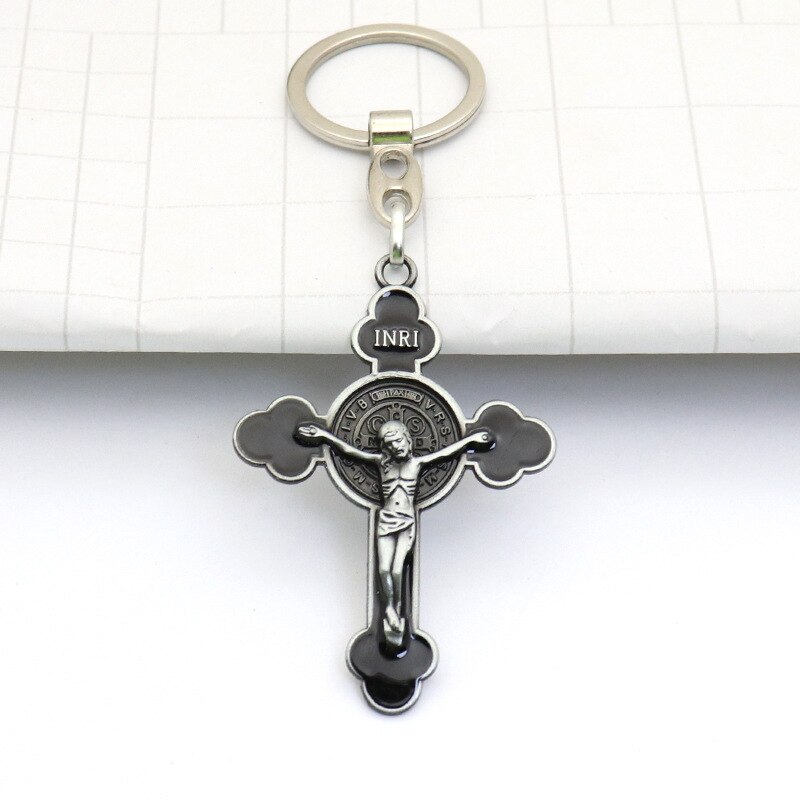 Katholieke Christendom Jesus Vintage Cross Ketting Hanger Sieraden Sleutelhanger Auto Tas Hanger Antieke Gouden Kruis Cross: 09