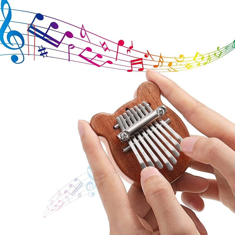 Mini Piano à pouce Portable, 3 paquets, 8 touches, Mini Piano de poche pour enfants et adultes, Instrument, accessoire