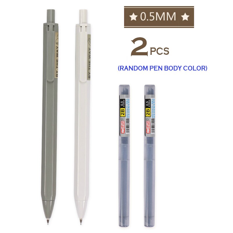 M&amp;G Cherry Pink Mechanical Pencil 0.5mm Lead Automatic Pencils Student Drawing for school office supplies: 83003 2pcs