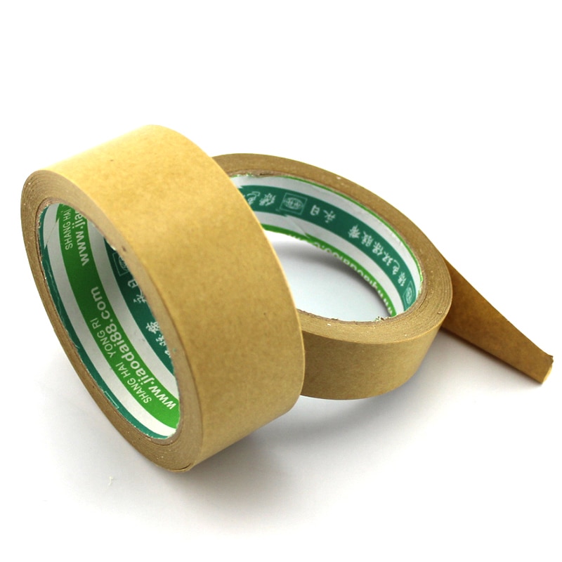 Kraftpapperstejp, handgjord diy fotoram papperstejp, högt klibbigt rivande papper förseglingstejp, lätt att riva