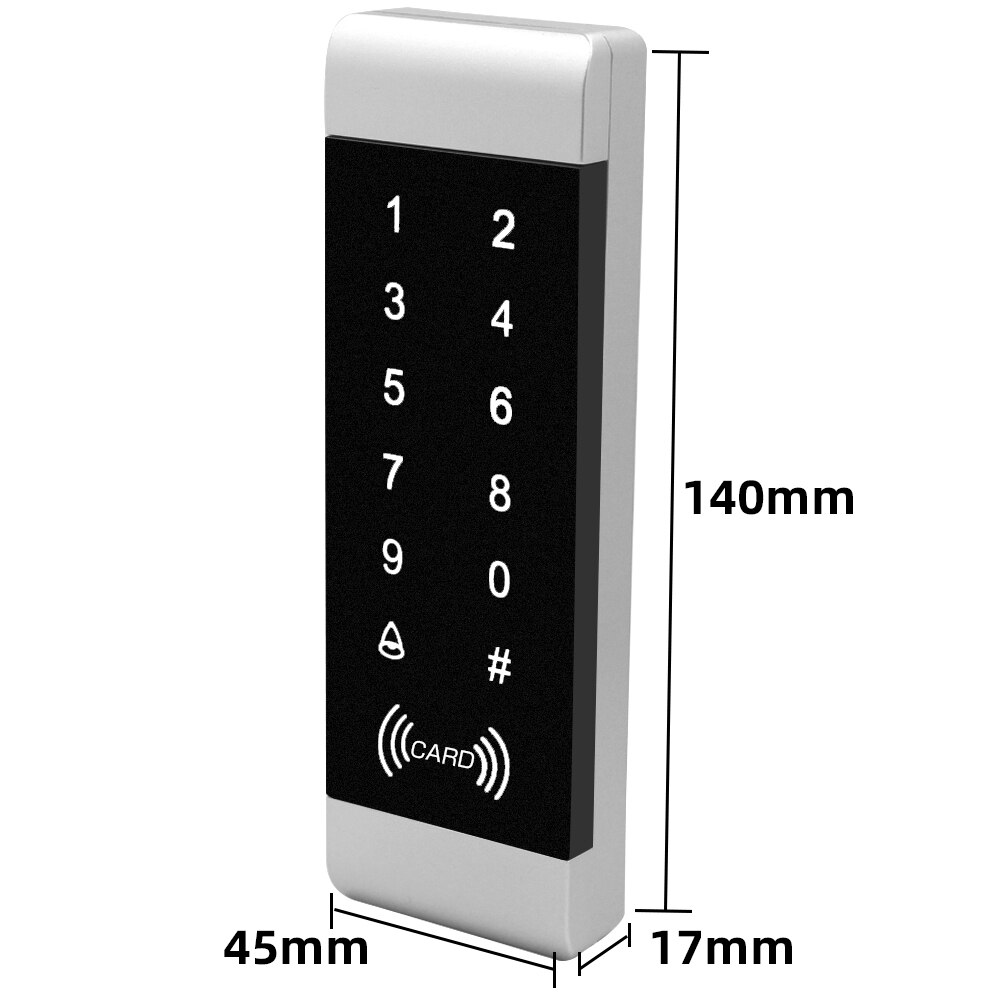 Standalone Access Control 125khz RFID Access Controler Narrow Size Smart Lock Door Frame Backlight Touch Keypad Door Lock Opene