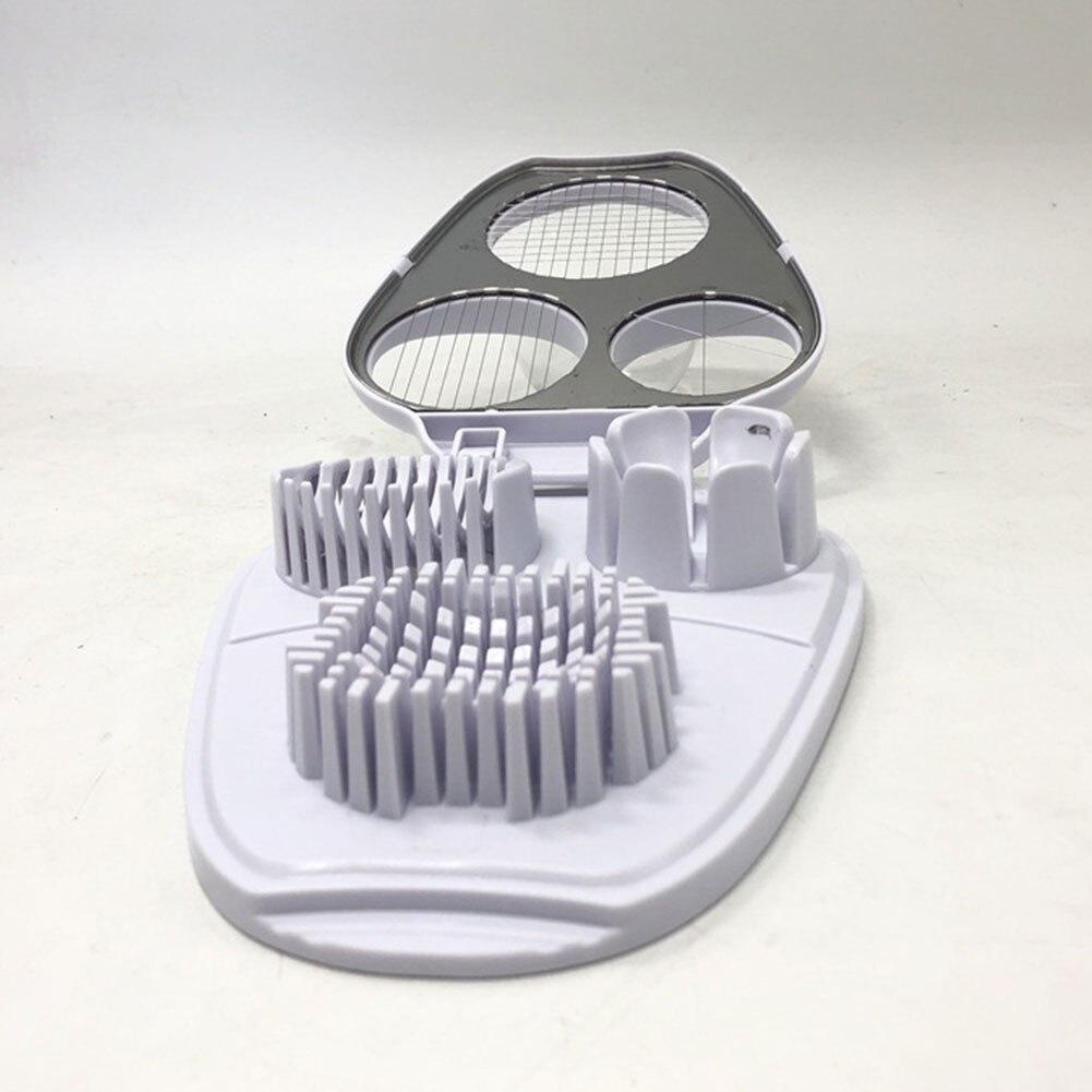 Keuken Gadgets Kookgerei Ei Slicer 3 In 1 Roestvrij Staal Handmatige Keuken Snijmachines Hardgekookte Eieren Keuken Tool Wit