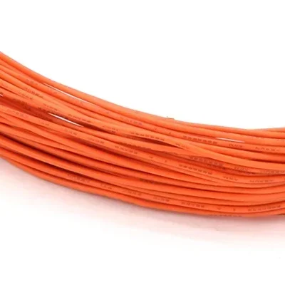 5Meters UL1007 Single Core Copper Wire 26 24 22 20 18 16 14 AWG PVC Insulation Solid Tinned Plating Line Electric Cable Line: Orange / 24 AWG