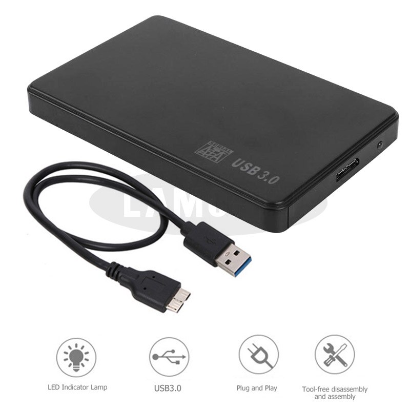 Usb 3.0 Sata 3.0 Harde Schijf Geval 2.5 Inch Ssd Hdd Behuizing Plug En Play Ondersteunt 3 Tb Transmissie Uasp protocol Hard Drive Case
