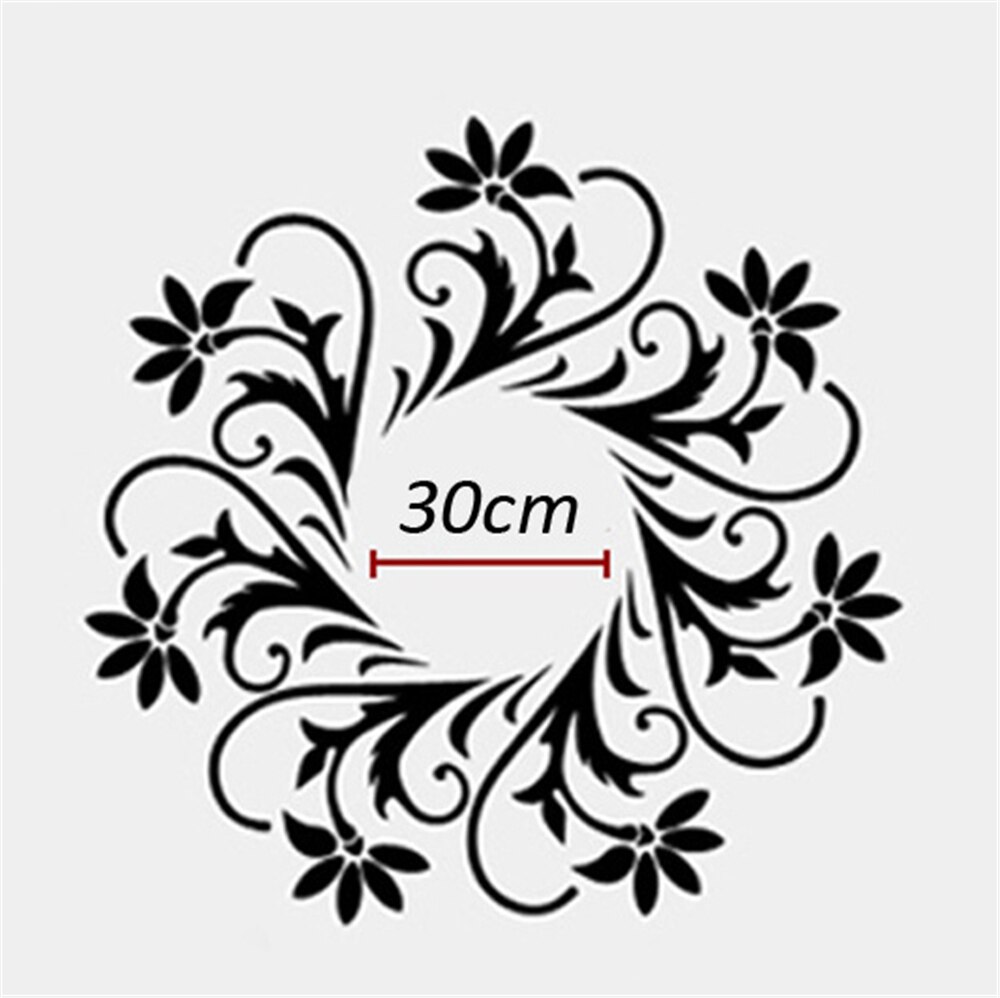 Flower Shape Acrylic Mirror Wall Stickers Ceiling Light Decor Bedroom Living Room Home Decoration Accessories