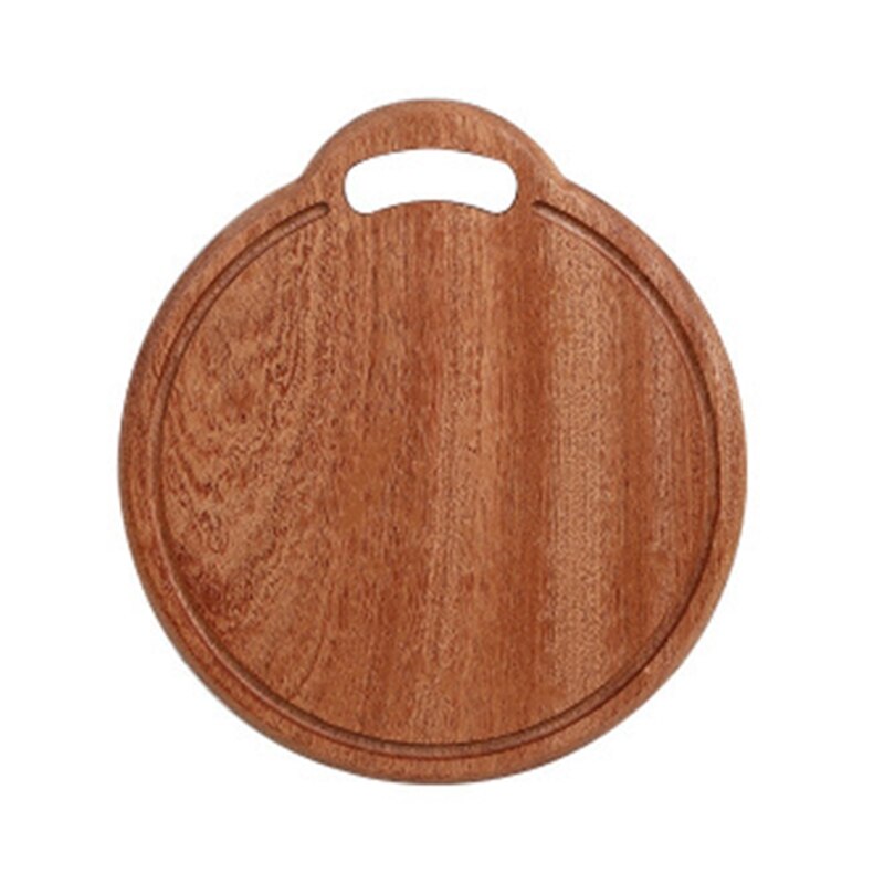 Multi-Functional Solid Wood Cutting Board with Handle Fruit Pizza Bread Plate Serving Platter F62A: B