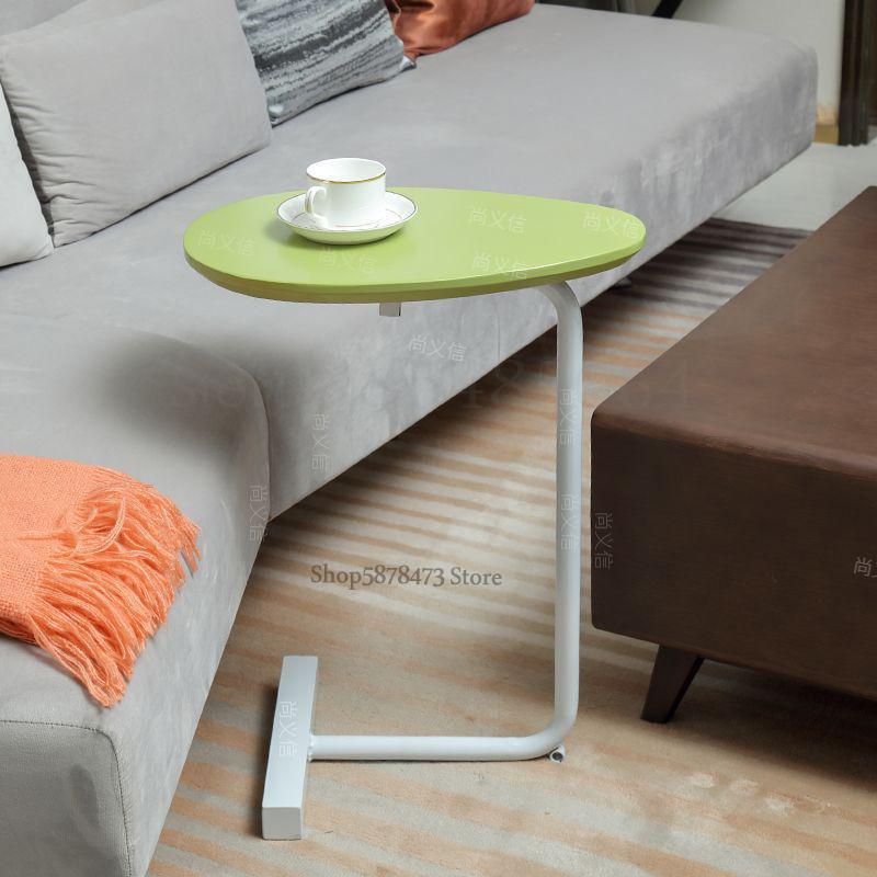 Nordisk minimalistisk ovalt mini sofabord sidebord mobil sofa hjørne sidebord doven natbord natbord: Gnister  fy 5