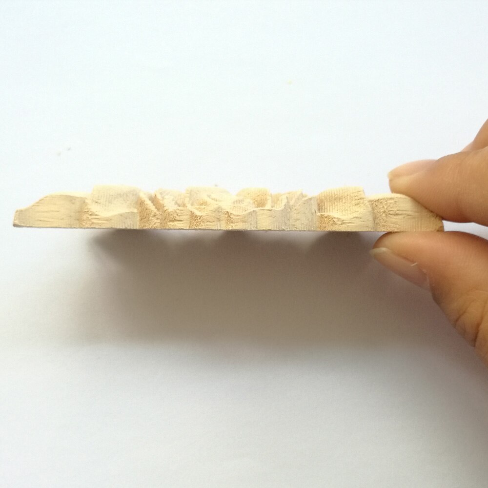 Calcomanía tallada en madera Rosa Floral, apliques de esquina, Marco para decorar puertas, muebles, figuritas de madera, artesanías decorativas para armarios