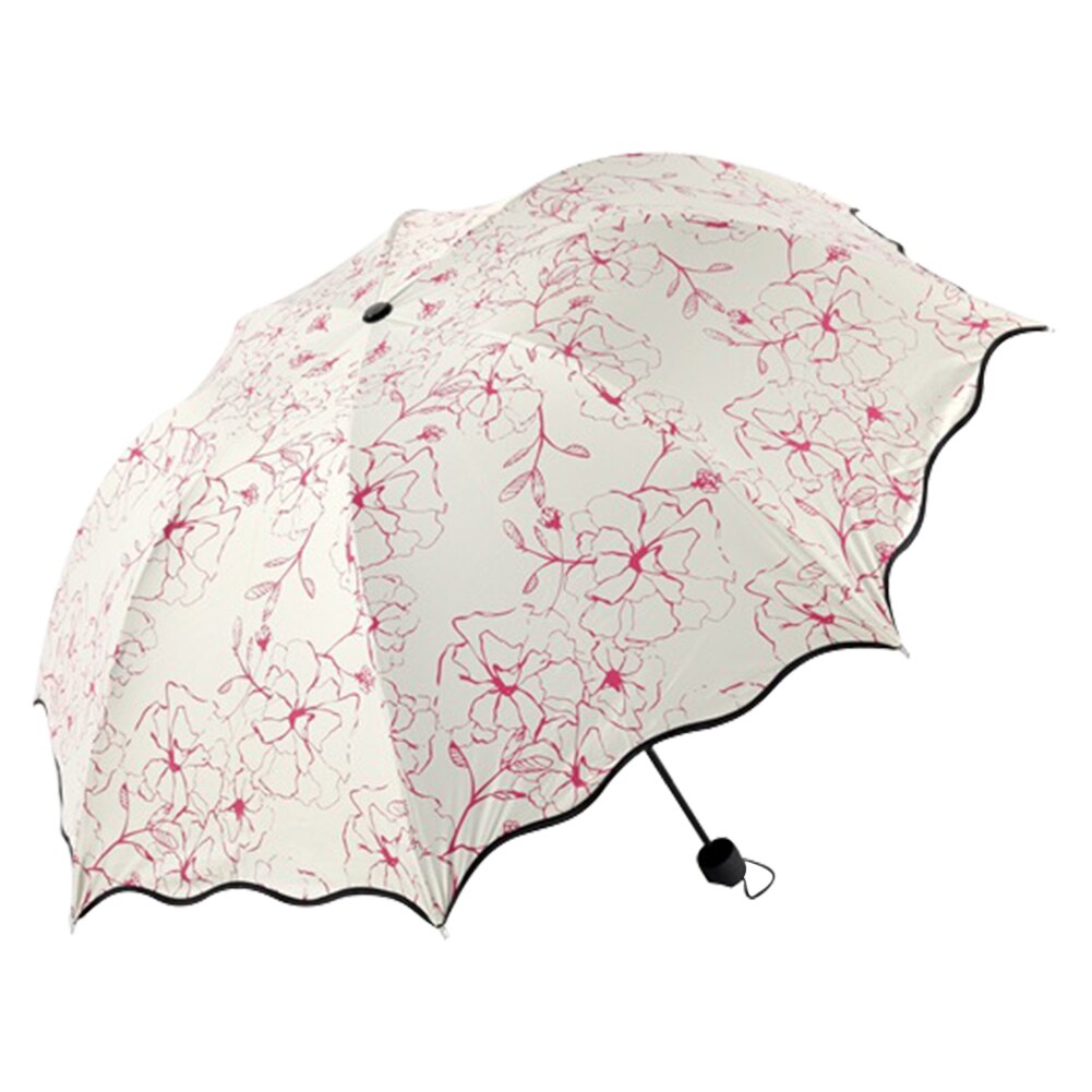 Regenschirm UV Schutz frauen Sonnenschirm Falten Regenschirm Winddicht Regenschirm Reisen mit Hibiskus Blumen Auf Baldachin: Ursprünglich Titel
