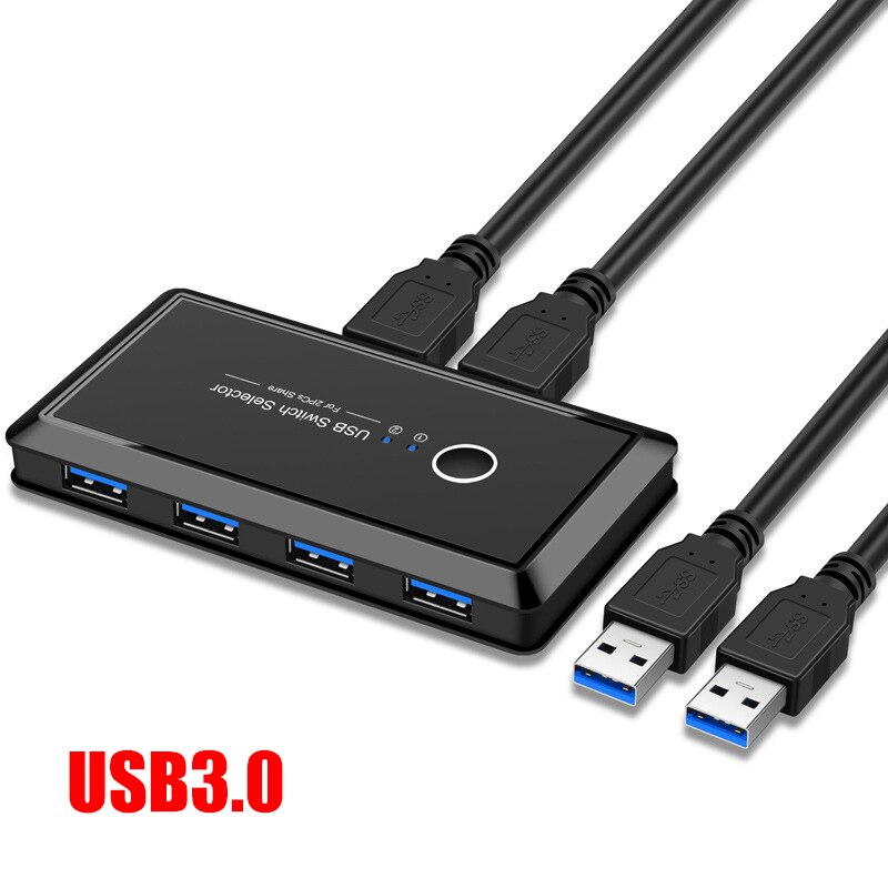 KVM Switch Box 2 Computers Sharing 4 USB Devices for Keyboard Scanner Projector GDeals