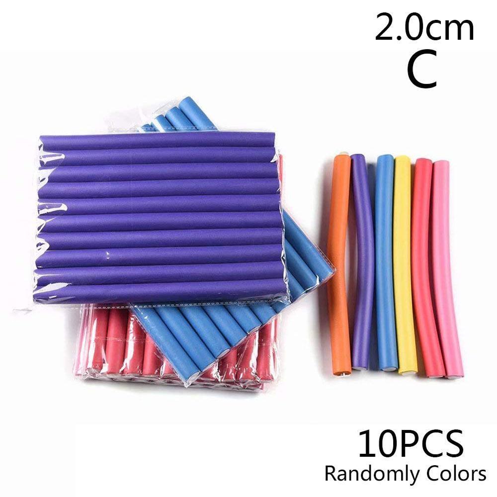 10 stk/parti mykt hårkrøller roller curl hår bøyelige rollers diy magic hair curlers verktøy styling ruller svamp hår curling: 2.0cm