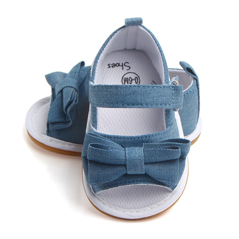 Baby Baby Sandalen Leuke Sandalen Voor Meisjes Strik Peuter Eerste Walker Crib Schoenen Ademend Anti-Slip Rubberen Zool flats