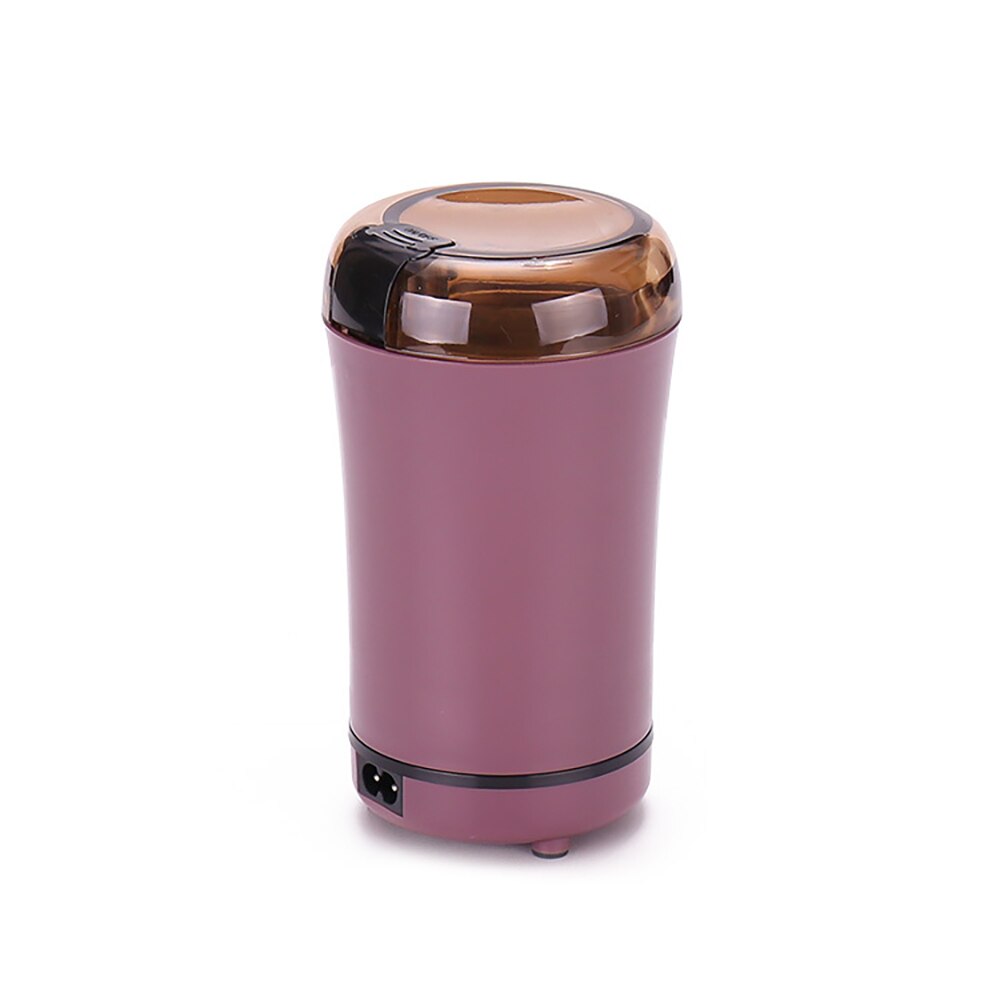 2022 150W Electric Coffee grinder Salt pepper Bean spice nut seed stainless steel blade coffee machine: Purple / EU