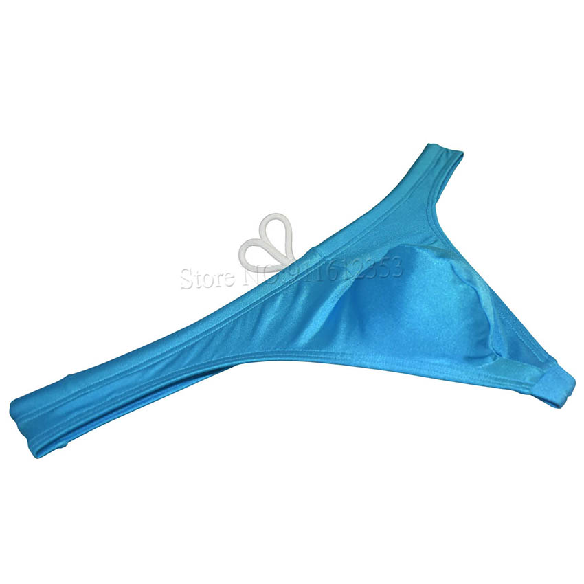Herren Badeanzug Slips Bade bekleidung Surf Shorts verstellbare Tankini Kordel zug & Double Layer glänzenden Stoff: XL / Blau