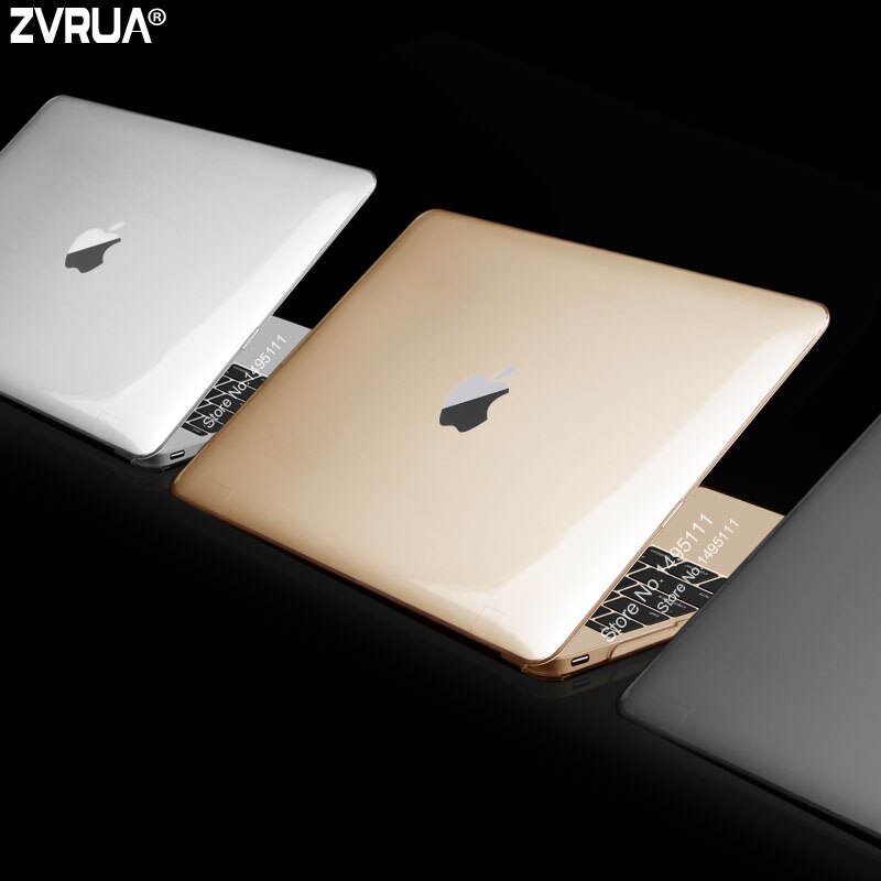 For Apple macbook 12 inch Model A1534, ZVRUA ULTRA THIN Matte / Crystal laptop Case + Transparent keyboard cover