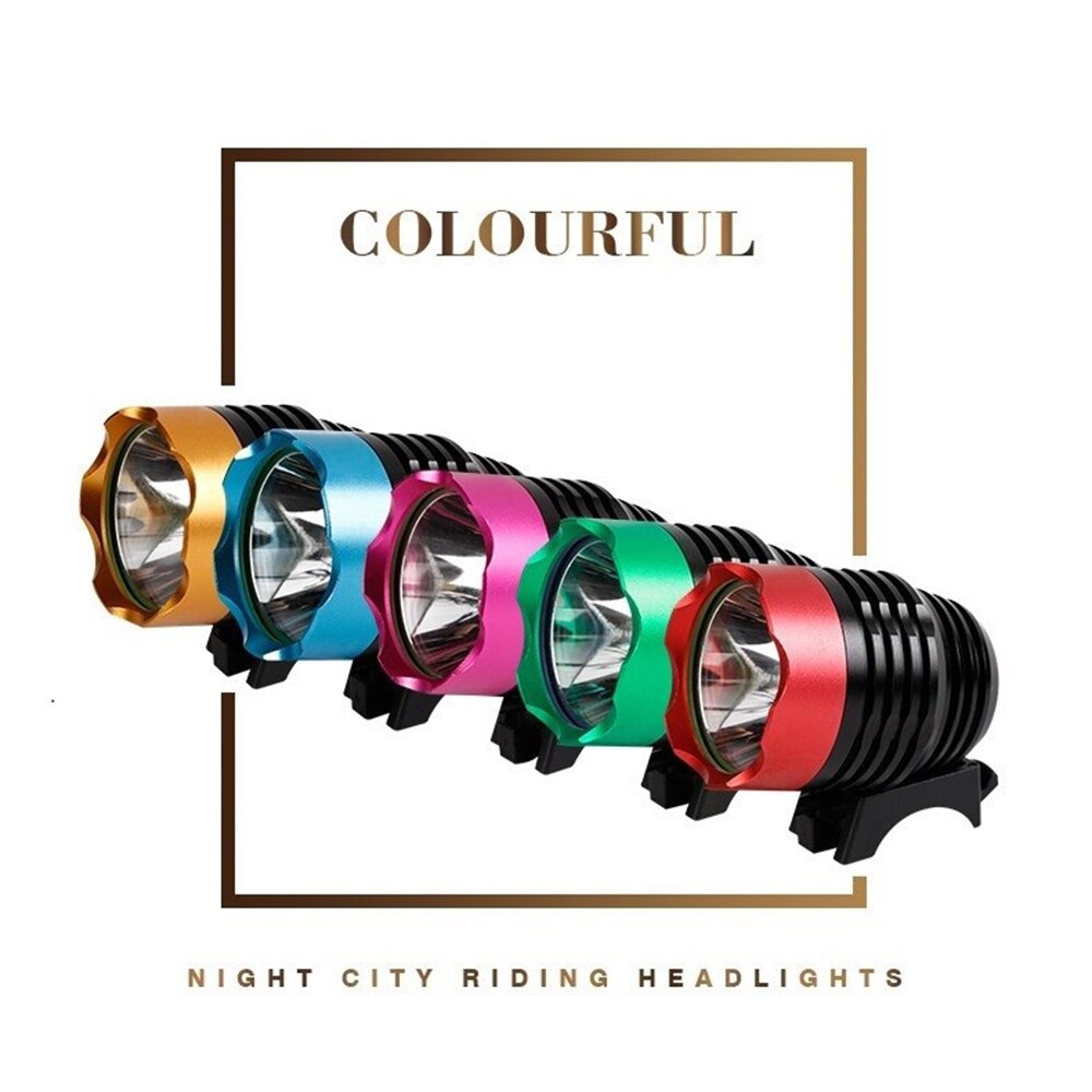 T6 LED Bike Light Front Handlebar Bicycle Spotlight MTB Lamp Riding Headlight DC USB Port for Cycling Mountain Bike Accessory ﻿