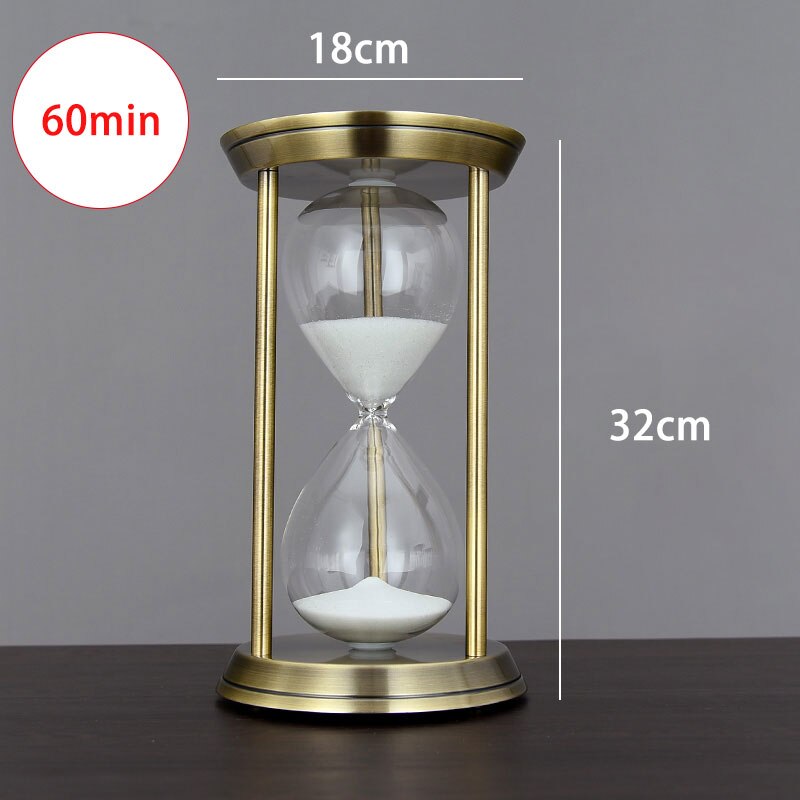Metal Hourglass Timer Home Desktop Decor Hourglasses Countdown Decoration Timing Hourglass Crafts Home Office Decorations