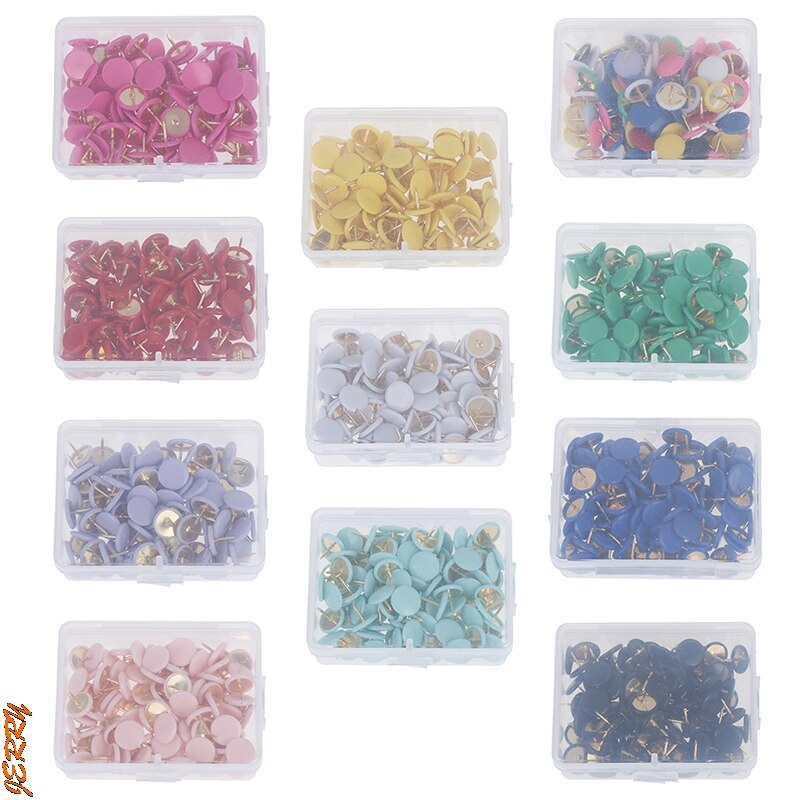 100 Round Pushpin Tack Tack Bulletin Board Cork Paper Map Tack Point Office Binding Supply
