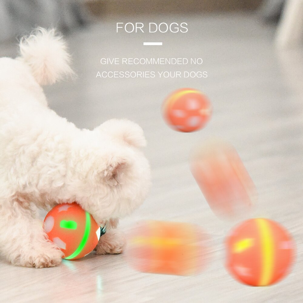 Huisdier Elektrische Kat Rollende Bal Speelgoed Usb Led Bal Kat Speelgoed Intelligentie Springen Bal Hond Speelgoed Interactieve Automatische Juguete Gato