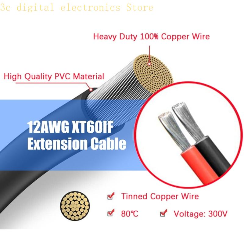 10ca XT60i Extension Cable Manne naar vrouwelijke connector -stroomoplossing voor externe