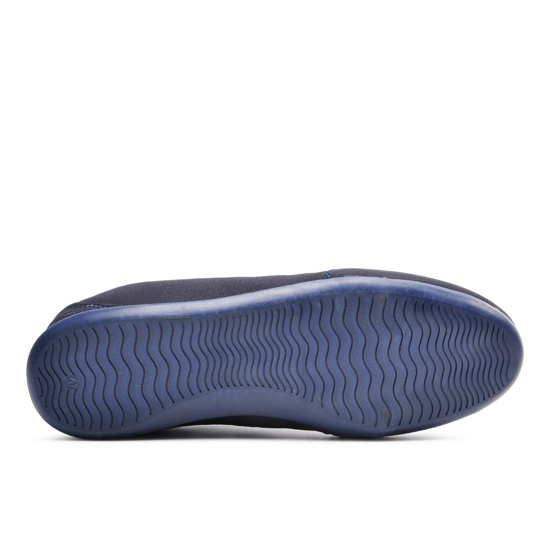 Walkway-Zapatillas de ante para hombre, Calzado con suela plana, color azul marino, Rojo