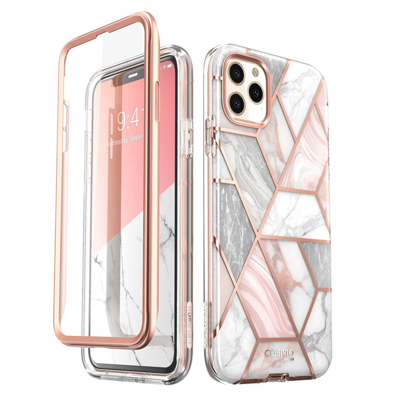 I-Blason Voor iPhone 11 Pro Max Case 6.5 inch ) cosmo Full-Body Glitter Marmer Bumper Case met Ingebouwde Screen Protector