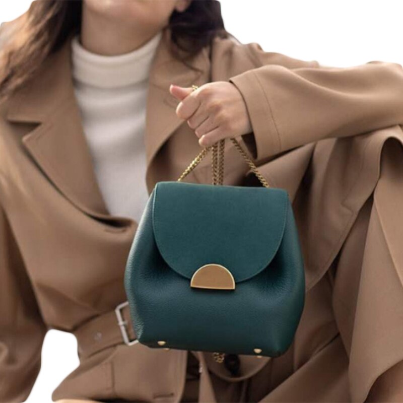 Bolso de lujo con cadena pequeña para mujer, bandolera de cuero, famosa Francesa, bolsa cruzada,: DGR