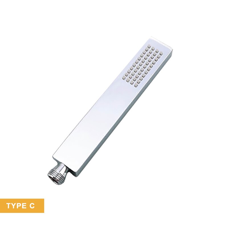 Brass Handheld Shower Head Replacement Showerhead for Bathroom Showering System Contemporary Square Style Polished Chrome: C Type