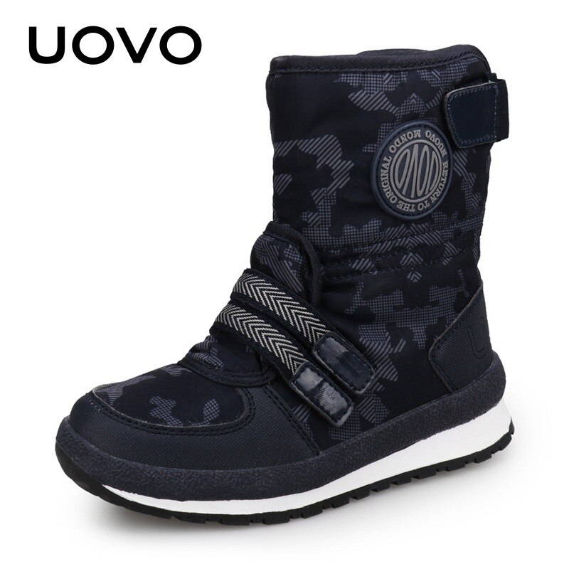 6 7 8 9 10 11 12 13 Jaar Uovo Kind Mode Winter Midden Buis Voor Grote Kinderen Meisje pluche Warme Snowboots Sport Schoenen
