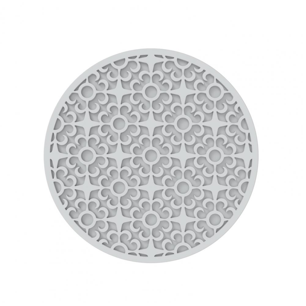 Dessous de Verre en Silicone à Motifs Rétro, Isolation Thermique, Vintage, Rond, Antidérapant, Polymères de Pot, pour Table à Manger, Coussin d'Isolation, 10cm: Bleu
