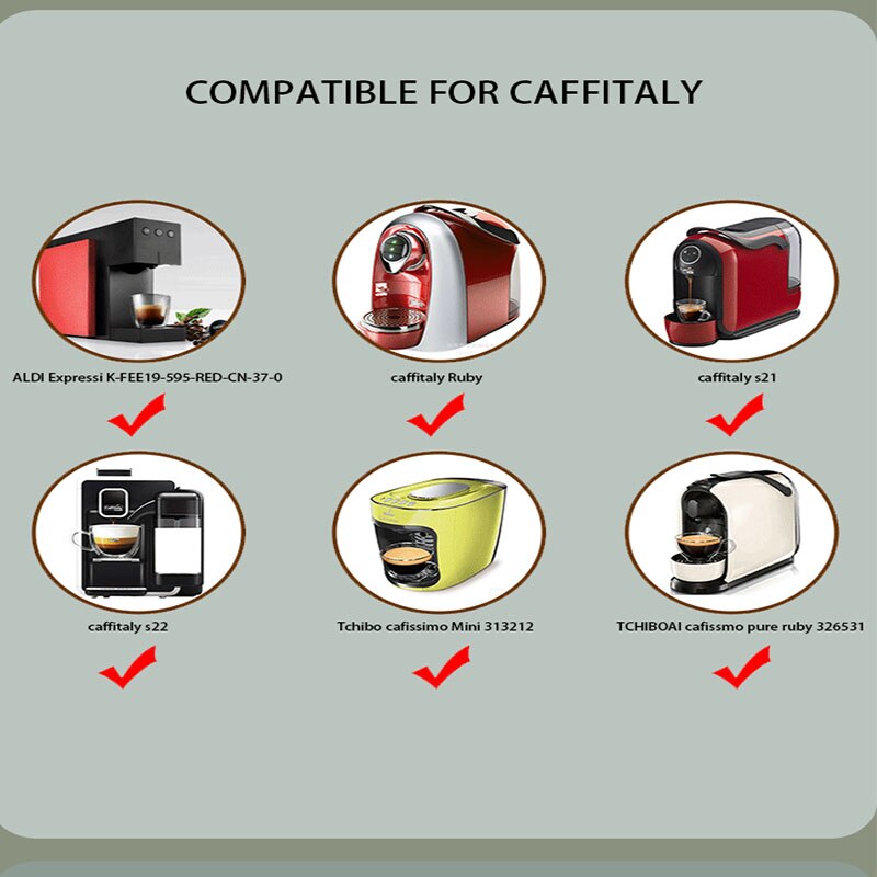 3 st återanvändbara kaffekapslar för caffitaly påfyllbara kaffekapslar plast passar för caffitaly kaffefilter