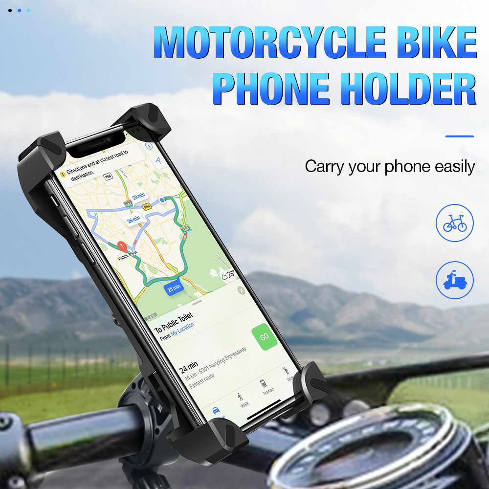 Lamicall Support De Téléphone Pour Moto - [Double Amortisseur De