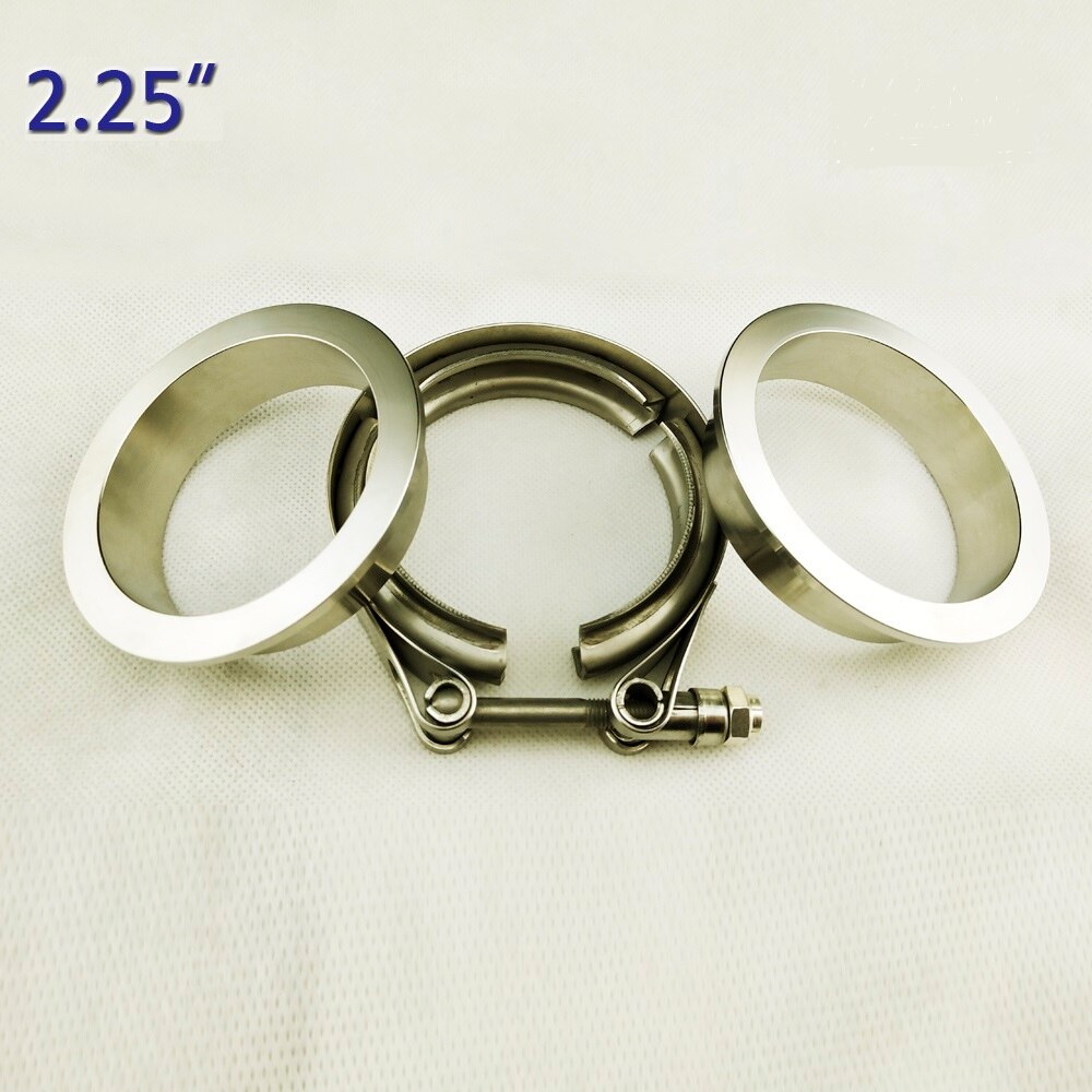 ZUCZUG 2.25" SUS 304 metal clench nut Exhaust high temperture resistance high anti rust V Band Clamp Flange with Kit