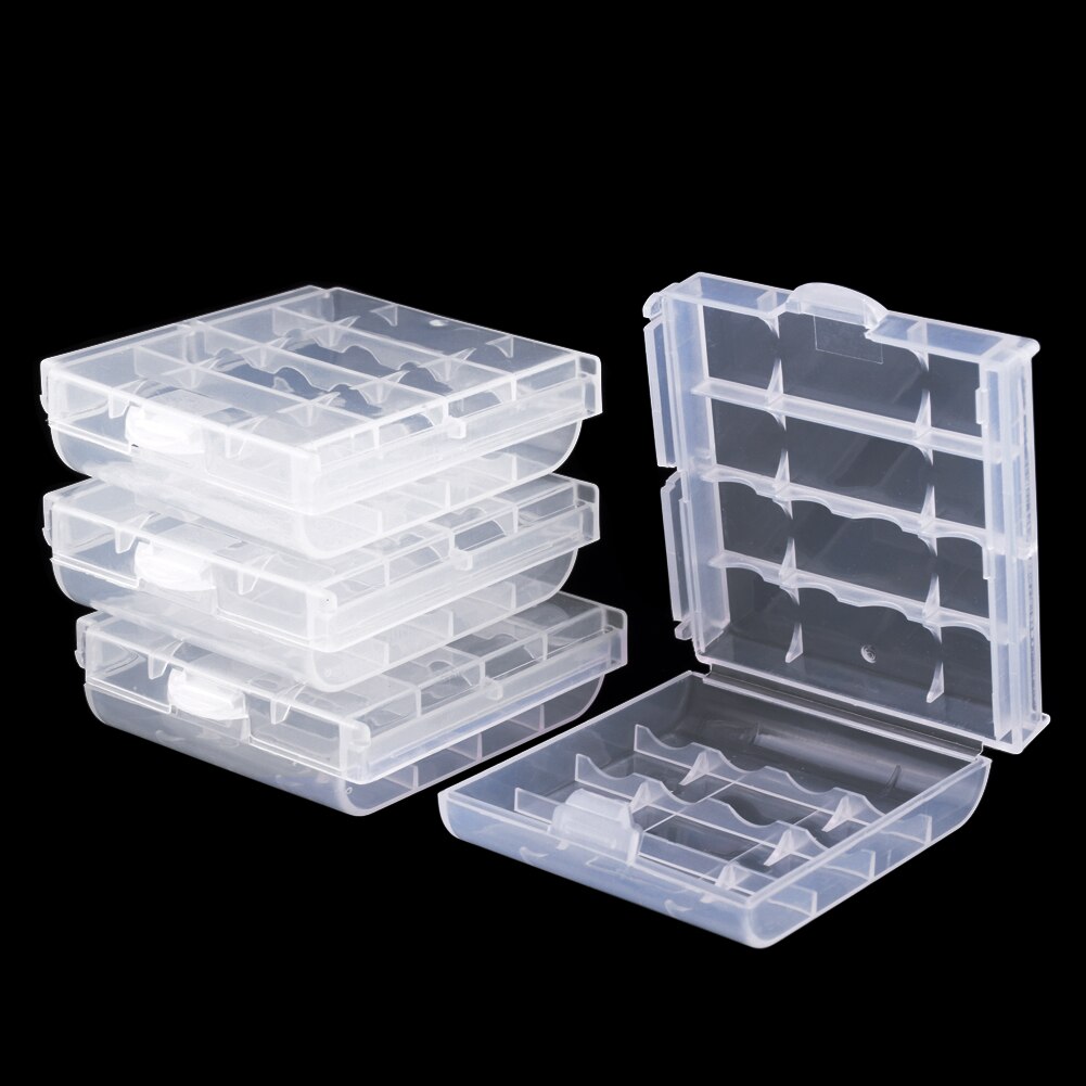 2/4/8Pcs Cassa del Supporto di Plastica Scatola di Immagazzinaggio Della Copertura per il 10440 14500 AA AAA Contenitore di Batteria Contenitore sacchetto di Caso Dell&#39;organizzatore Della Cassa Della Scatola