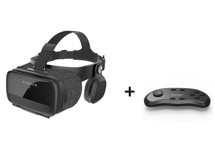 Bobovr  z5 bobo vr gerceklik virtual reality glasögon 3d headset google kartong hjälm glasögon casque 3d för smartphone vr box: Z5 och styrenhet b